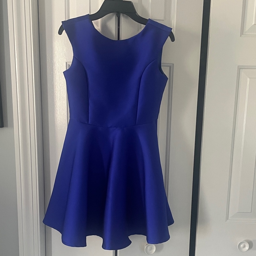 UN DEUX TROIS Girls royal blue, dressy, short dress